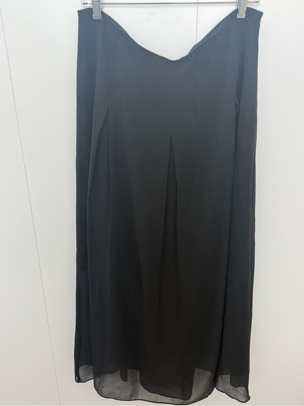 Eileen Fisher 100% Silk Black Maxi Skirt